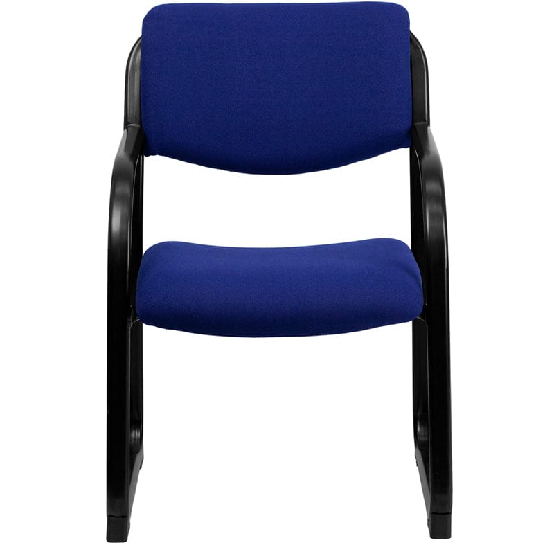 Black Fabric Executive Side Reception Chair with Sled Base - BT-508-BK-GG A-Z Store Nadia