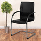 Black Vinyl Side Reception Chair with Chrome Sled Base - BT-509-BK-GG A-Z Store Nadia