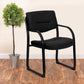 Black LeatherSoft Executive Side Reception Chair with Sled Base - BT-510-LEA-BK-GG A-Z Store Nadia