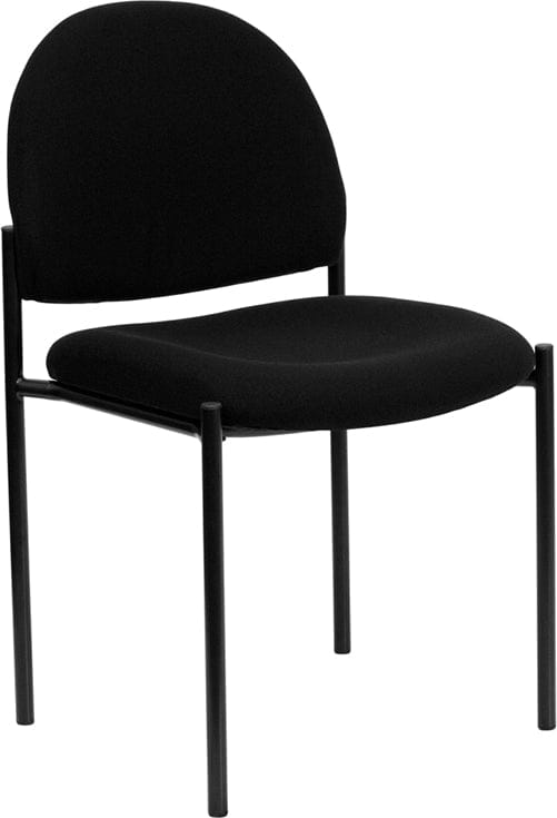 Comfort Black Fabric Stackable Steel Side Reception Chair - BT-515-1-BK-GG A-Z Store Nadia