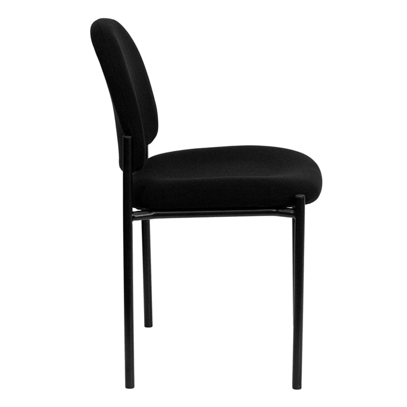 Comfort Black Fabric Stackable Steel Side Reception Chair - BT-515-1-BK-GG A-Z Store Nadia