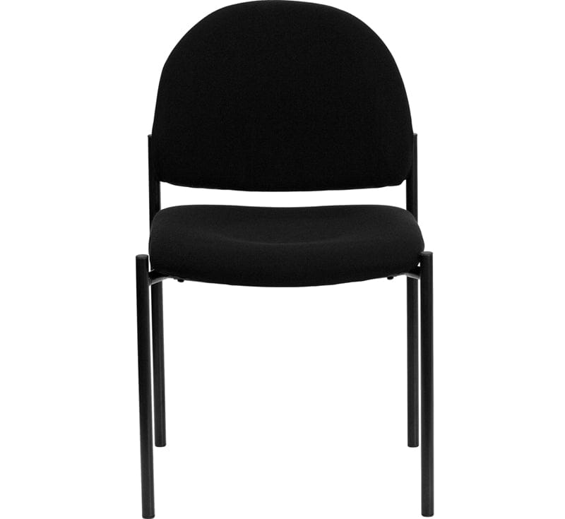 Comfort Black Fabric Stackable Steel Side Reception Chair - BT-515-1-BK-GG A-Z Store Nadia