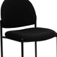 Comfort Black Fabric Stackable Steel Side Reception Chair - BT-515-1-BK-GG A-Z Store Nadia