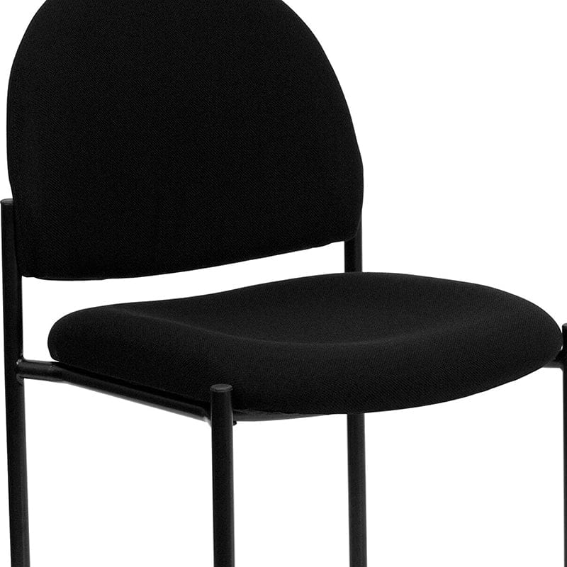 Comfort Black Fabric Stackable Steel Side Reception Chair - BT-515-1-BK-GG A-Z Store Nadia