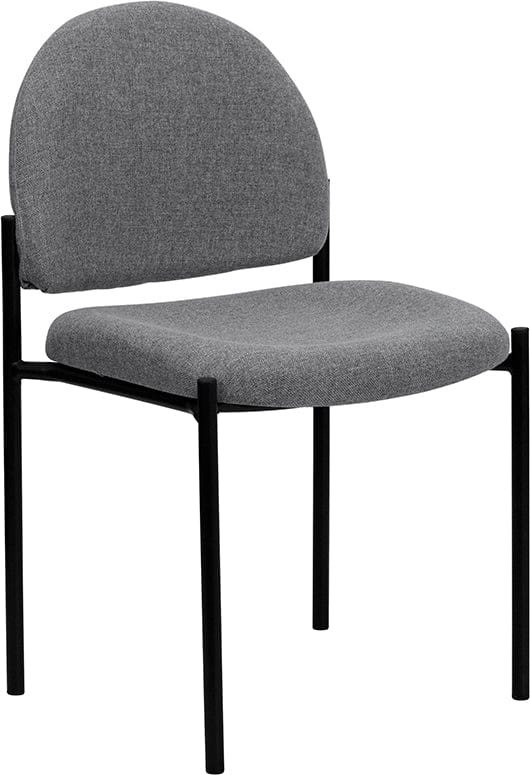 Comfort Black Fabric Stackable Steel Side Reception Chair - BT-515-1-BK-GG A-Z Store Nadia