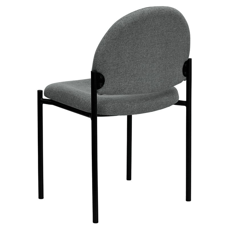 Comfort Black Fabric Stackable Steel Side Reception Chair - BT-515-1-BK-GG A-Z Store Nadia