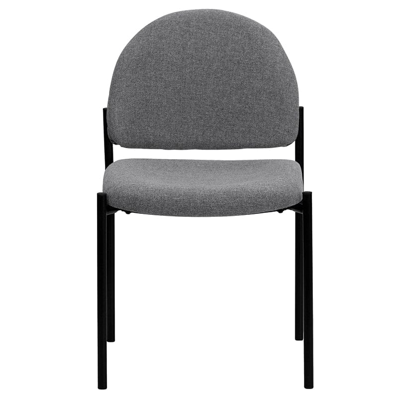 Comfort Black Fabric Stackable Steel Side Reception Chair - BT-515-1-BK-GG A-Z Store Nadia
