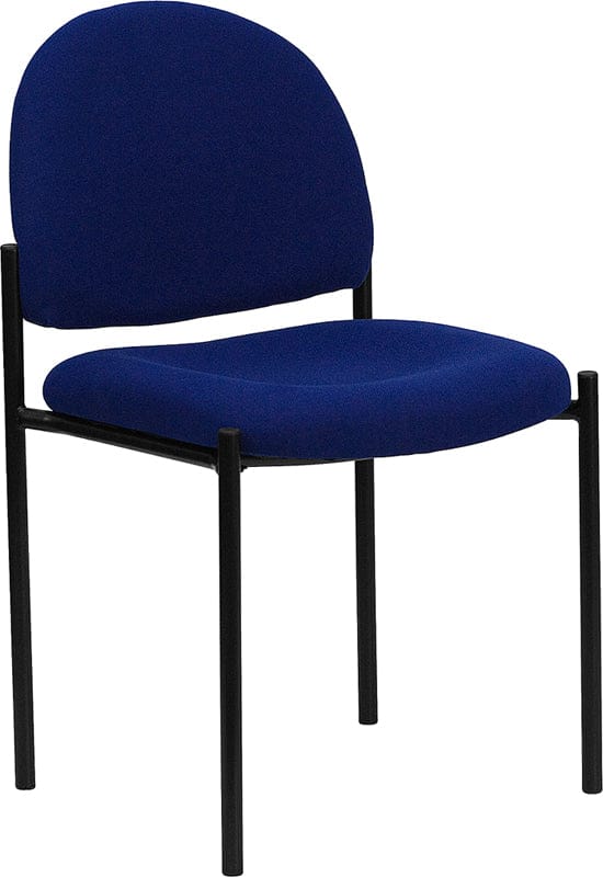 Comfort Black Fabric Stackable Steel Side Reception Chair - BT-515-1-BK-GG A-Z Store Nadia