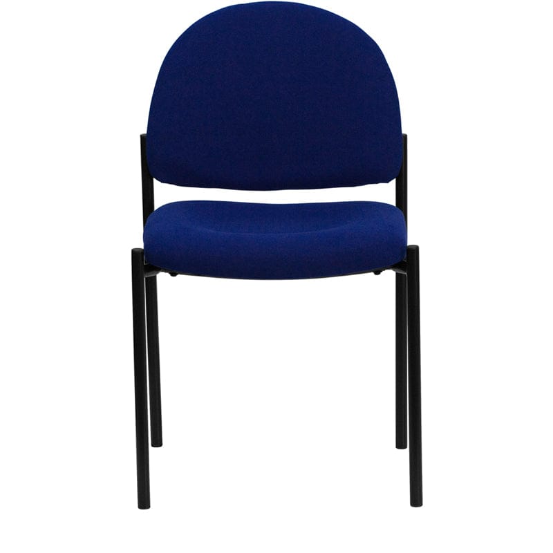 Comfort Black Fabric Stackable Steel Side Reception Chair - BT-515-1-BK-GG A-Z Store Nadia