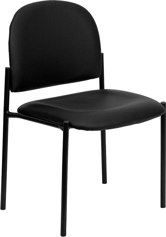Comfort Black Fabric Stackable Steel Side Reception Chair - BT-515-1-BK-GG A-Z Store Nadia