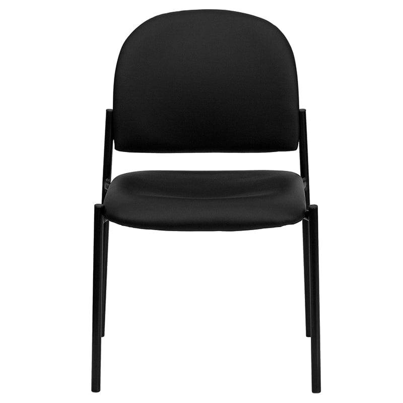 Comfort Black Fabric Stackable Steel Side Reception Chair - BT-515-1-BK-GG A-Z Store Nadia