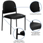 Comfort Black Fabric Stackable Steel Side Reception Chair - BT-515-1-BK-GG A-Z Store Nadia