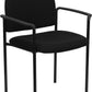 Comfort Black Fabric Stackable Steel Side Reception Chair with Arms - BT-516-1-BK-GG A-Z Store Nadia