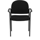 Comfort Black Fabric Stackable Steel Side Reception Chair with Arms - BT-516-1-BK-GG A-Z Store Nadia