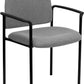 Comfort Black Fabric Stackable Steel Side Reception Chair with Arms - BT-516-1-BK-GG A-Z Store Nadia