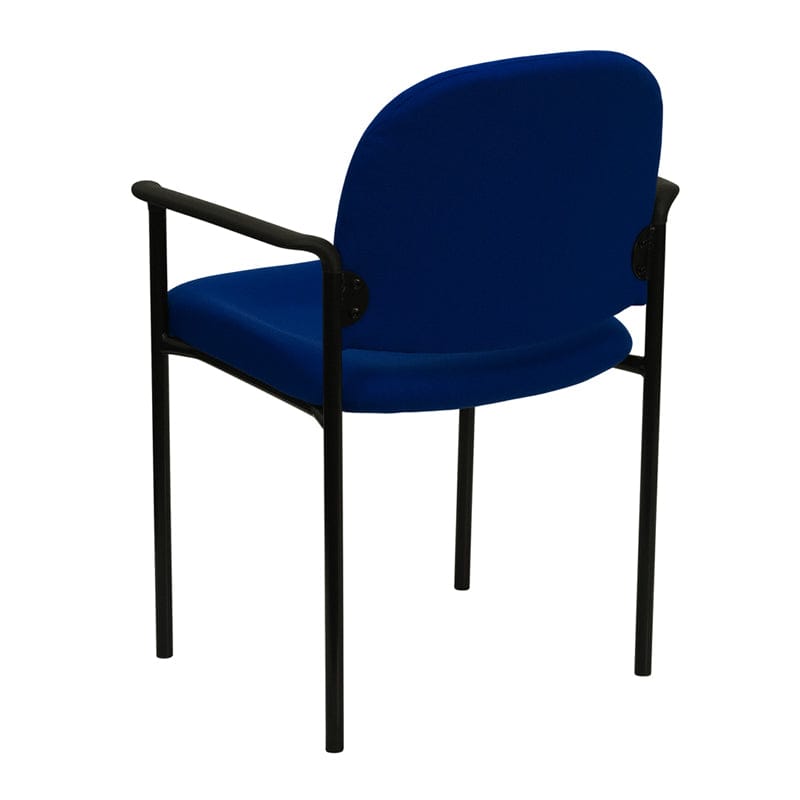 Comfort Black Fabric Stackable Steel Side Reception Chair with Arms - BT-516-1-BK-GG A-Z Store Nadia