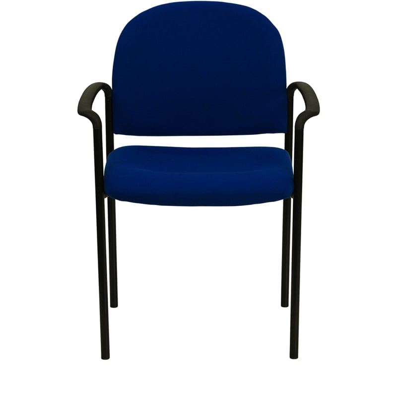 Comfort Black Fabric Stackable Steel Side Reception Chair with Arms - BT-516-1-BK-GG A-Z Store Nadia