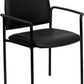 Comfort Black Fabric Stackable Steel Side Reception Chair with Arms - BT-516-1-BK-GG A-Z Store Nadia