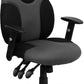 High Back Ergonomic Black and Gray Mesh Swivel Task Office Chair with Adjustable Arms - BT-6001-GYBK-GG A-Z Store Nadia