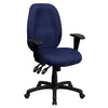 High Back Black Fabric Multifunction Ergonomic Executive Swivel Office Chair with Adjustable Arms - BT-6191H-BK-GG