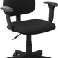 Mid-Back Black Fabric Swivel Task Office Chair with Adjustable Arms - BT-660-1-BK-GG A-Z Store Nadia