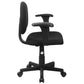 Mid-Back Black Fabric Swivel Task Office Chair with Adjustable Arms - BT-660-1-BK-GG A-Z Store Nadia