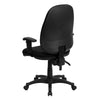 High Back Black Fabric Executive Swivel Ergonomic Office Chair with Adjustable Arms - BT-661-BK-GG