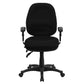Mid-Back Black Fabric Multifunction Executive Swivel Ergonomic Office Chair with Adjustable Arms - BT-662-BK-GG A-Z Store Nadia