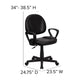 Mid-Back Black LeatherSoft Swivel Ergonomic Task Office Chair with Back Depth Adjustment and Arms - BT-688-BK-A-GG A-Z Store Nadia