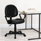 Mid-Back Black LeatherSoft Swivel Ergonomic Task Office Chair with Back Depth Adjustment and Arms - BT-688-BK-A-GG A-Z Store Nadia