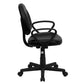 Mid-Back Black LeatherSoft Swivel Ergonomic Task Office Chair with Back Depth Adjustment and Arms - BT-688-BK-A-GG A-Z Store Nadia