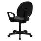 Mid-Back Black LeatherSoft Swivel Ergonomic Task Office Chair with Back Depth Adjustment and Arms - BT-688-BK-A-GG A-Z Store Nadia