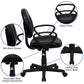 Mid-Back Black LeatherSoft Swivel Ergonomic Task Office Chair with Back Depth Adjustment and Arms - BT-688-BK-A-GG A-Z Store Nadia