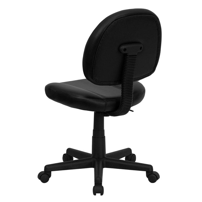 Mid-Back Black LeatherSoft Swivel Ergonomic Task Office Chair with Back Depth Adjustment - BT-688-BK-GG A-Z Store Nadia