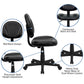 Mid-Back Black LeatherSoft Swivel Ergonomic Task Office Chair with Back Depth Adjustment - BT-688-BK-GG A-Z Store Nadia