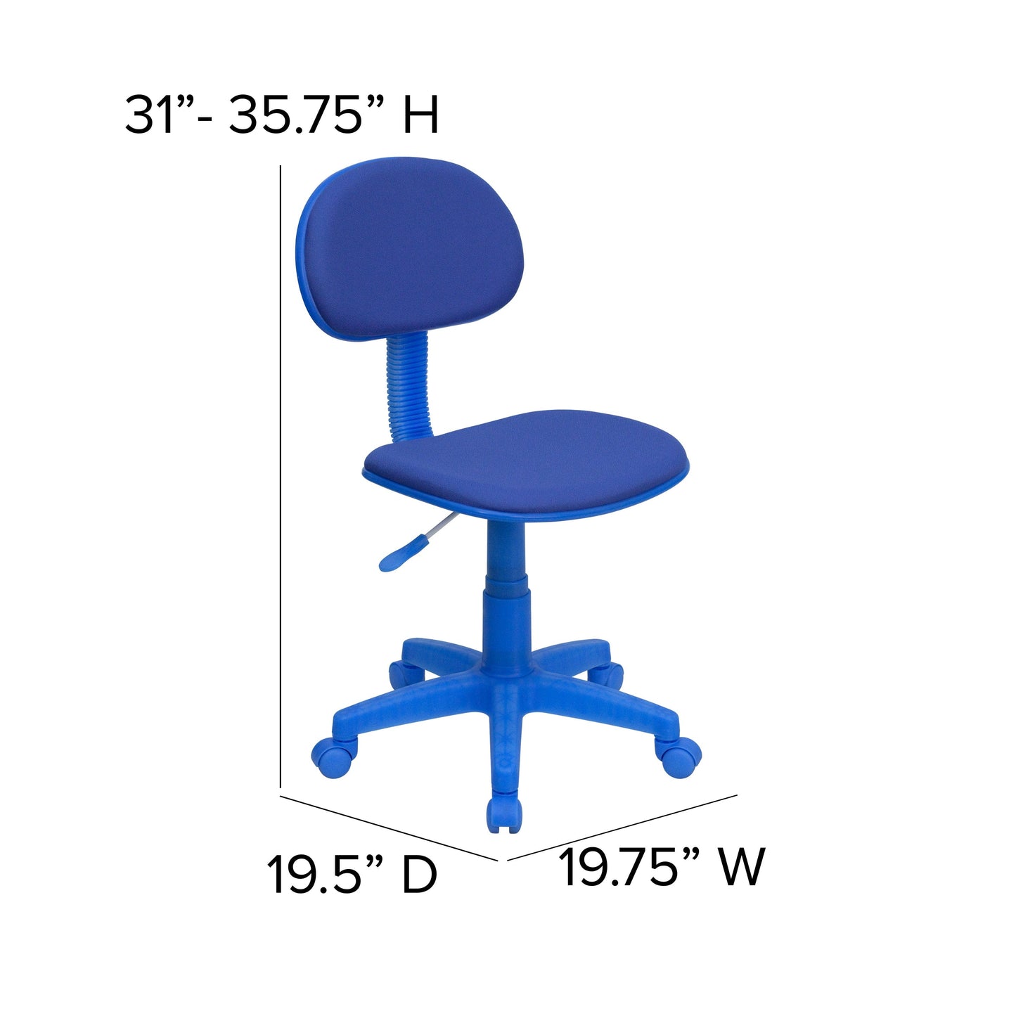 Blue Mesh Swivel Task Office Chair - BT-698-BLUE-GG A-Z Store Nadia