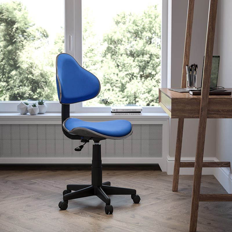 Blue Fabric Swivel Ergonomic Task Office Chair - BT-699-BLUE-GG A-Z Store Nadia