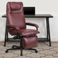 High Back Burgundy LeatherSoft Executive Reclining Ergonomic Swivel Office Chair with Arms - BT-70172-BG-GG A-Z Store Nadia