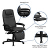 High Back Burgundy LeatherSoft Executive Reclining Ergonomic Swivel Office Chair with Arms - BT-70172-BG-GG