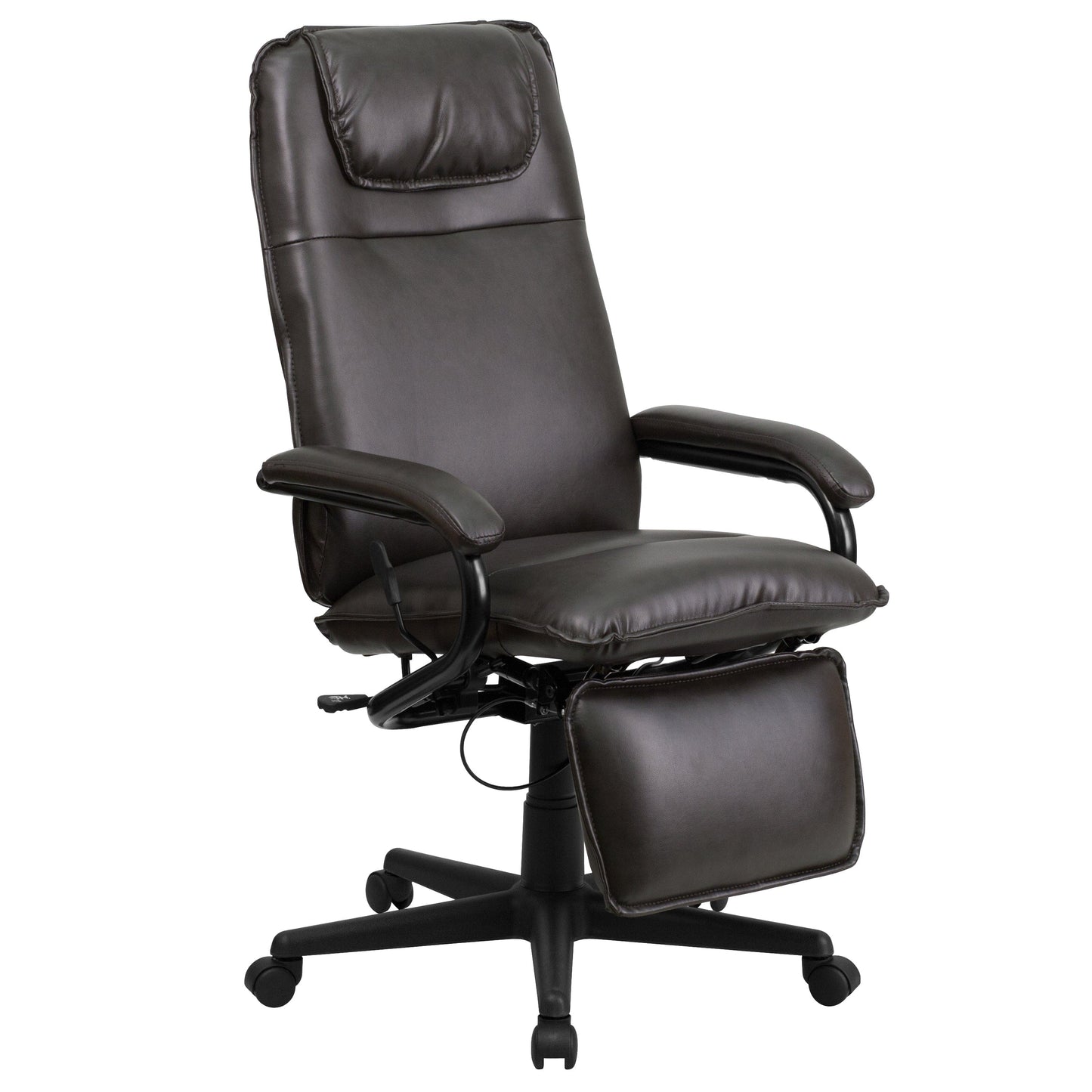 High Back Burgundy LeatherSoft Executive Reclining Ergonomic Swivel Office Chair with Arms - BT-70172-BG-GG A-Z Store Nadia