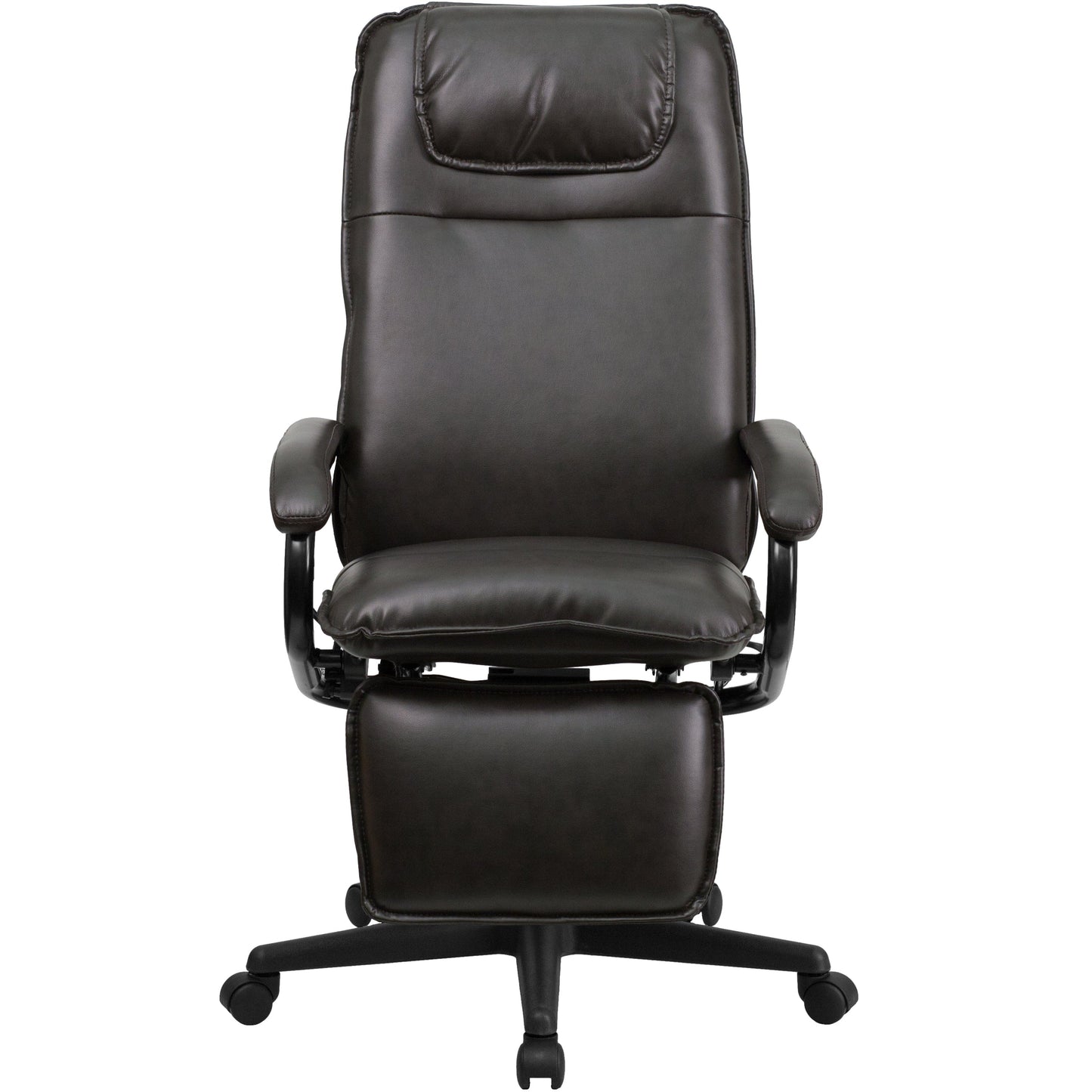 High Back Burgundy LeatherSoft Executive Reclining Ergonomic Swivel Office Chair with Arms - BT-70172-BG-GG A-Z Store Nadia