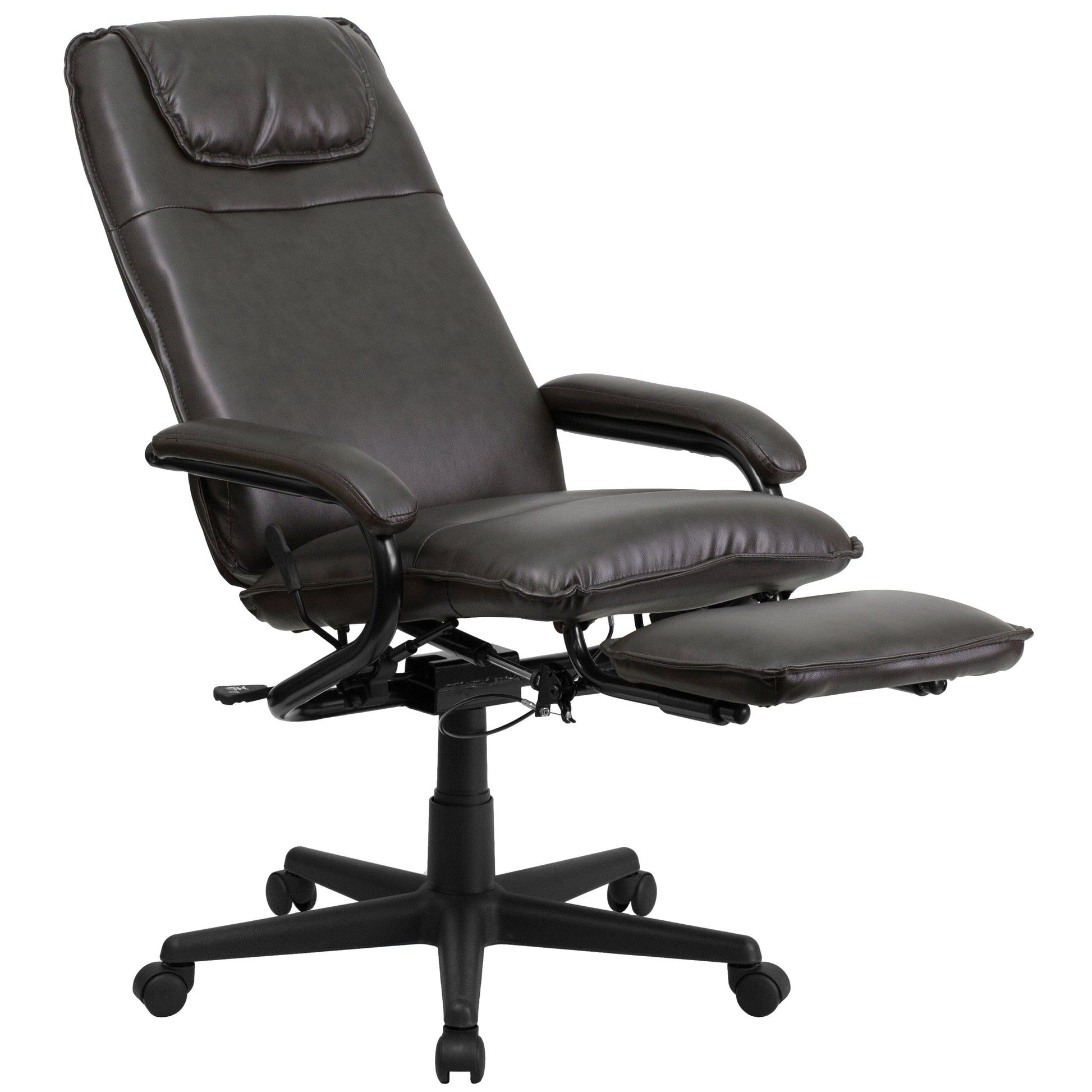 High Back Burgundy LeatherSoft Executive Reclining Ergonomic Swivel Office Chair with Arms - BT-70172-BG-GG A-Z Store Nadia