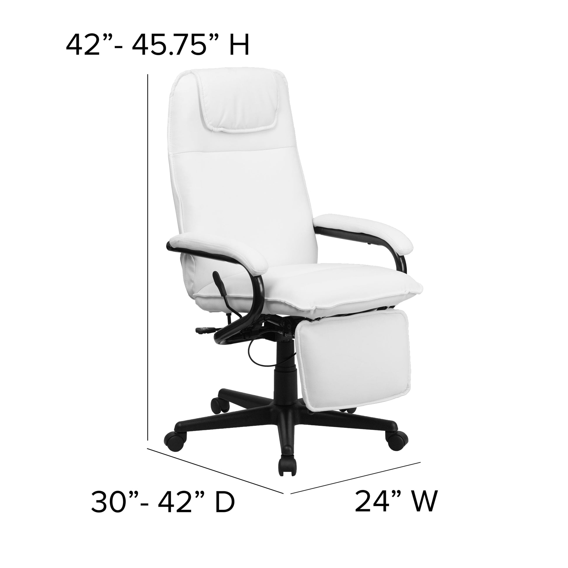 High Back Burgundy LeatherSoft Executive Reclining Ergonomic Swivel Office Chair with Arms - BT-70172-BG-GG A-Z Store Nadia