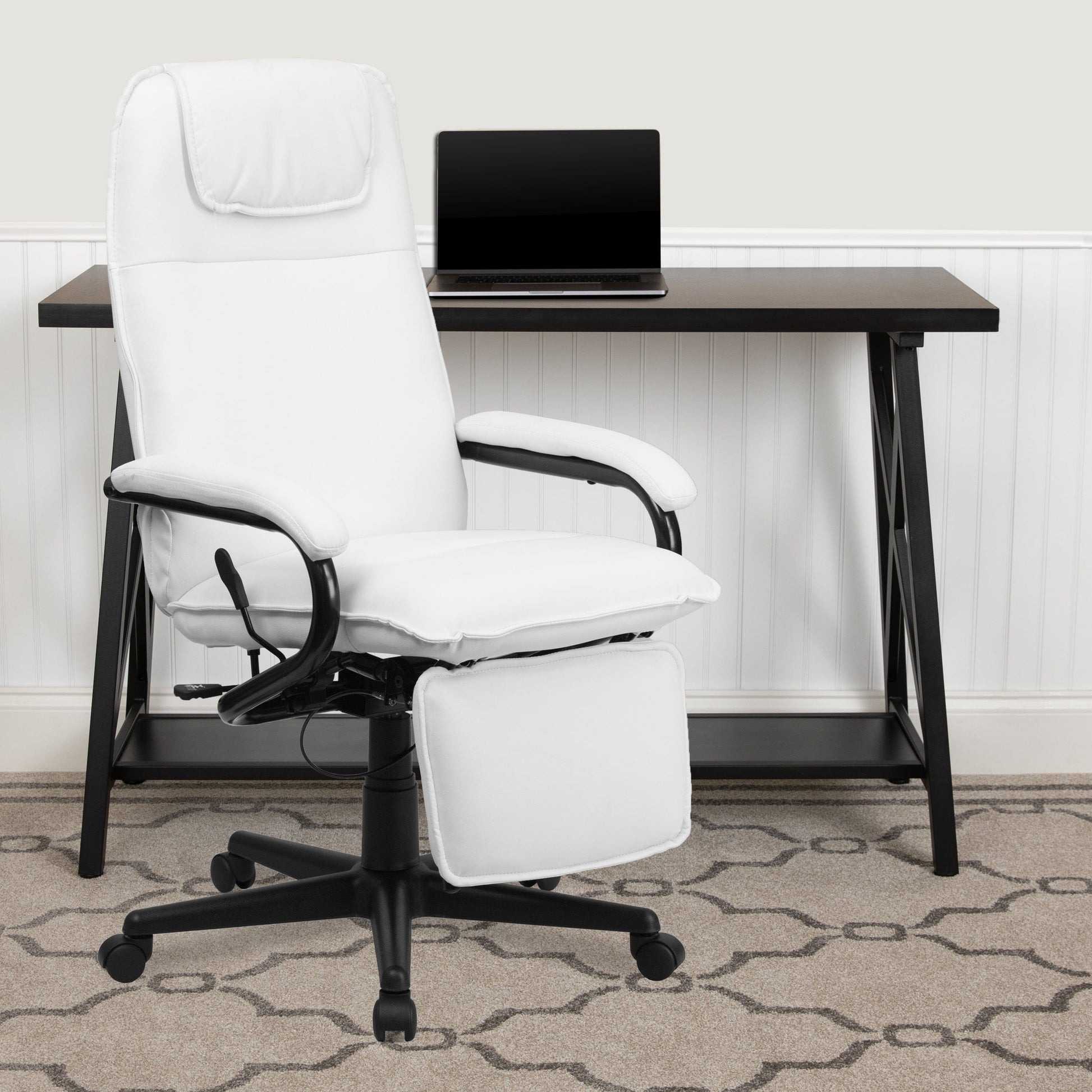 High Back Burgundy LeatherSoft Executive Reclining Ergonomic Swivel Office Chair with Arms - BT-70172-BG-GG A-Z Store Nadia