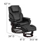Contemporary Multi-Position Recliner and Ottoman with Swivel Mahogany Wood Base in Black LeatherSoft - BT-70222-BK-FLAIR-GG A-Z Store Nadia
