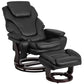 Contemporary Multi-Position Recliner and Ottoman with Swivel Mahogany Wood Base in Black LeatherSoft - BT-70222-BK-FLAIR-GG A-Z Store Nadia