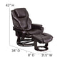 Contemporary Multi-Position Recliner and Ottoman with Swivel Mahogany Wood Base in Black LeatherSoft - BT-70222-BK-FLAIR-GG A-Z Store Nadia