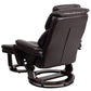 Contemporary Multi-Position Recliner and Ottoman with Swivel Mahogany Wood Base in Black LeatherSoft - BT-70222-BK-FLAIR-GG A-Z Store Nadia