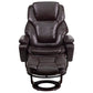 Contemporary Multi-Position Recliner and Ottoman with Swivel Mahogany Wood Base in Black LeatherSoft - BT-70222-BK-FLAIR-GG A-Z Store Nadia