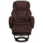 Contemporary Multi-Position Recliner and Ottoman with Swivel Mahogany Wood Base in Black LeatherSoft - BT-70222-BK-FLAIR-GG A-Z Store Nadia